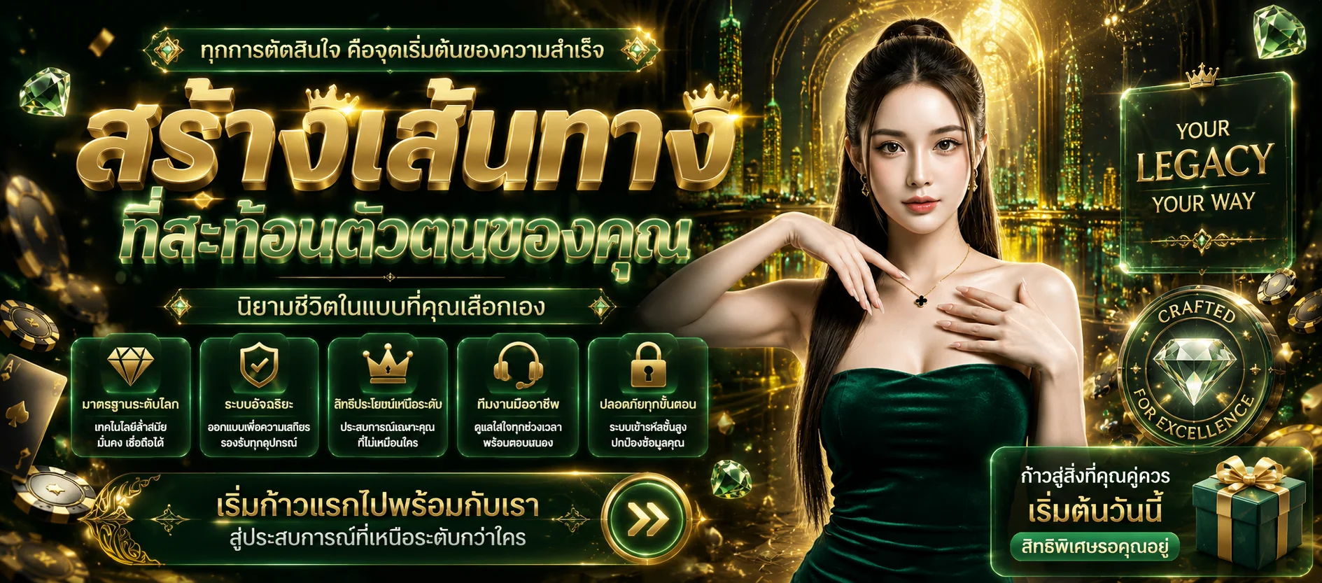 หน้าคาสิโนสด Buffet Play กับดีลเลอร์แจกไพ่บาคาร่าและรูเล็ต